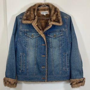 Marvin Richards Faux Fur Denim Jacket - NWOT